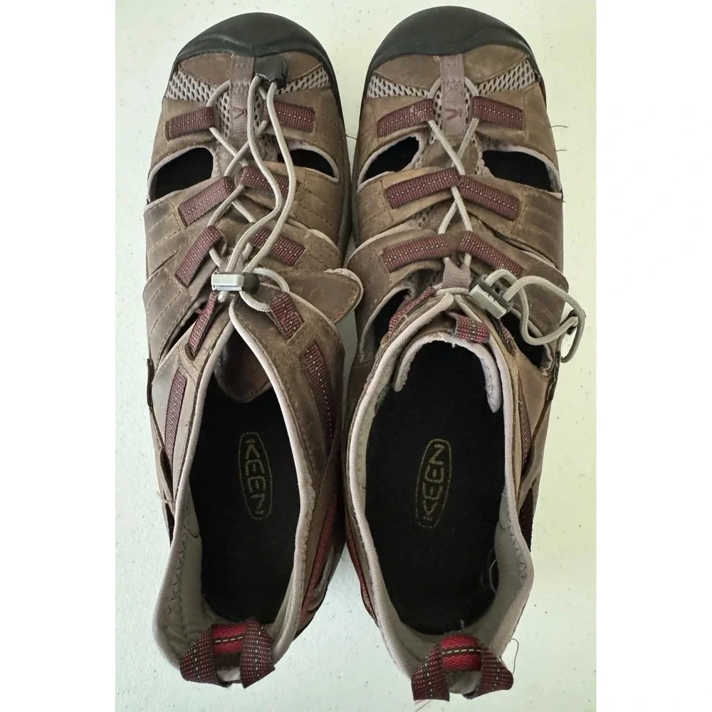KEEN ARROYO II Men's 14 M Waterproof Brown Leather Water Shoes Sandals